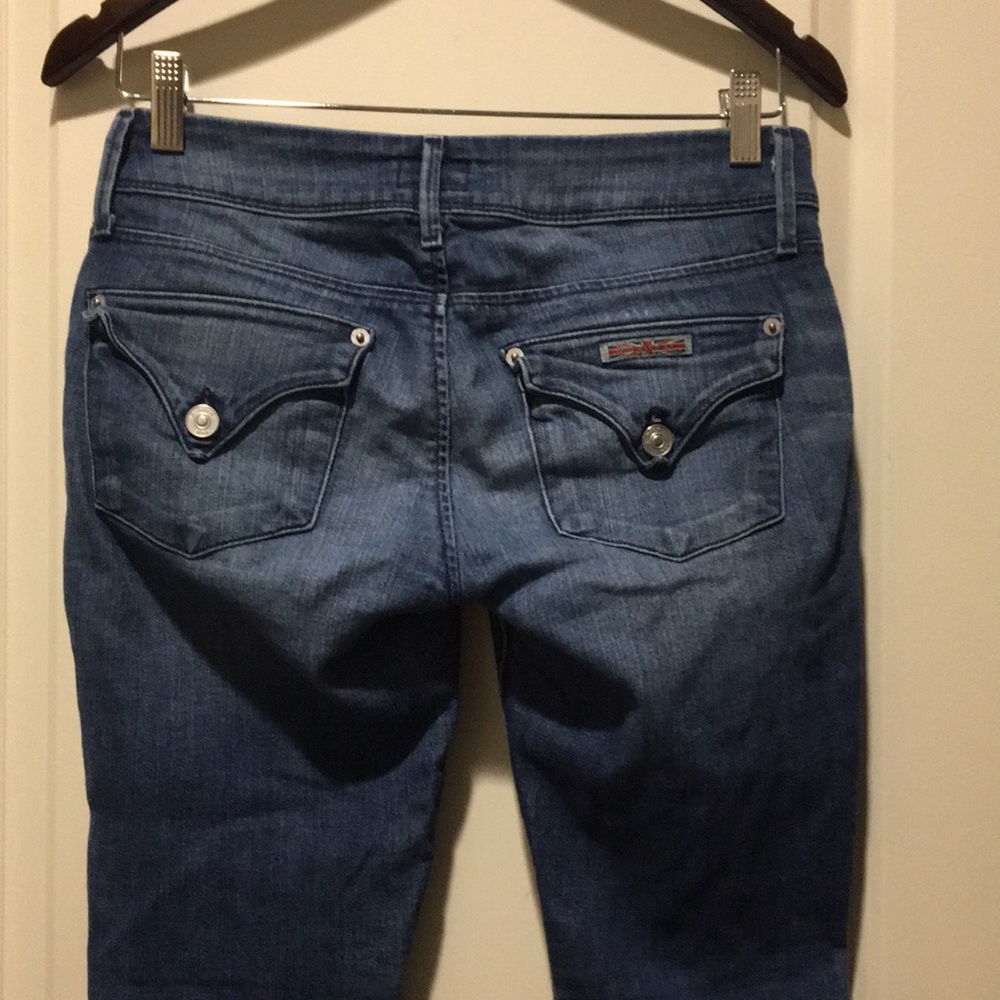 Hudson Jeans womens Collin flap skinny crop denim stonewashed jeans size 25